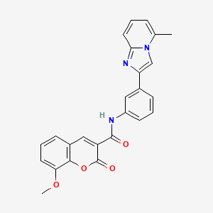 molecular formula C25H19N3O4 B2479374 8-methoxy-N-(3-(5-methylimidazo[1,2-a]pyridin-2-yl)phenyl)-2-oxo-2H-chromene-3-carboxamide CAS No. 873857-26-2