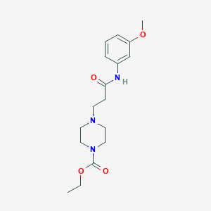 molecular formula C17H25N3O4 B247938 Ethyl 4-{3-[(3-methoxyphenyl)amino]-3-oxopropyl}piperazine-1-carboxylate 