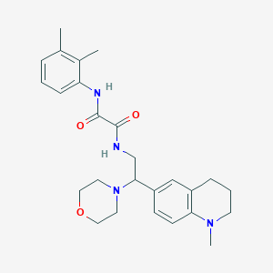 molecular formula C26H34N4O3 B2479400 N-(2,3-dimethylphenyl)-N'-[2-(1-methyl-1,2,3,4-tetrahydroquinolin-6-yl)-2-morpholin-4-ylethyl]ethanediamide CAS No. 921924-93-8