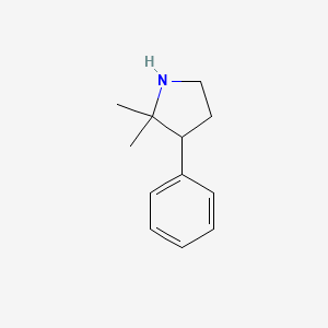 molecular formula C12H17N B2479404 2,2-二甲基-3-苯基吡咯烷 CAS No. 1248677-31-7