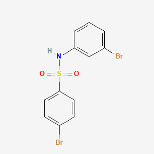 molecular formula C12H9Br2NO2S B2479407 4-溴-N-(3-溴苯基)苯磺酰胺 CAS No. 349404-99-5