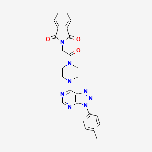 molecular formula C25H22N8O3 B2479417 2-(2-氧代-2-(4-(3-(对甲苯基)-3H-[1,2,3]三唑并[4,5-d]嘧啶-7-基)哌嗪-1-基)乙基)异吲哚啉-1,3-二酮 CAS No. 920226-05-7