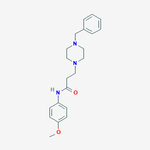 molecular formula C21H27N3O2 B247942 3-(4-benzylpiperazin-1-yl)-N-(4-methoxyphenyl)propanamide 