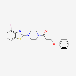 molecular formula C20H20FN3O2S B2479427 1-[4-(4-氟-1,3-苯并噻唑-2-基)哌嗪-1-基]-3-苯氧基丙-1-酮 CAS No. 897480-45-4
