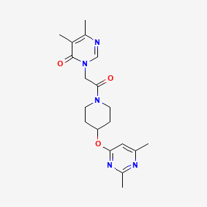 molecular formula C19H25N5O3 B2479434 3-(2-(4-((2,6-二甲基嘧啶-4-基)氧基)哌啶-1-基)-2-氧代乙基)-5,6-二甲基嘧啶-4(3H)-酮 CAS No. 2034579-83-2