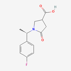 molecular formula C13H14FNO3 B2479440 1-[(1S)-1-(4-Fluorophenyl)ethyl]-5-oxopyrrolidine-3-carboxylic acid CAS No. 2287255-32-5