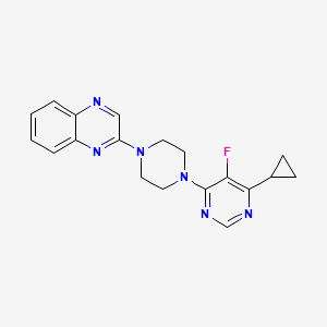 molecular formula C19H19FN6 B2479458 2-[4-(6-Cyclopropyl-5-fluoropyrimidin-4-yl)piperazin-1-yl]quinoxaline CAS No. 2380087-02-3