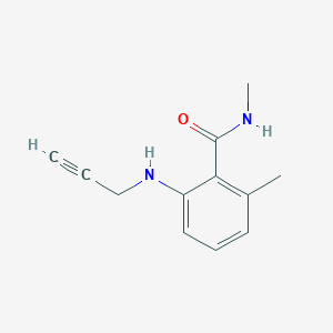 molecular formula C12H14N2O B2479460 N,2-二甲基-6-(丙-2-炔基氨基)苯甲酰胺 CAS No. 1436244-77-7