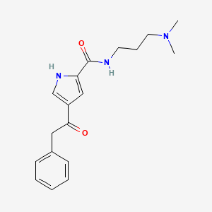 molecular formula C18H23N3O2 B2479462 N-[3-(dimethylamino)propyl]-4-(2-phenylacetyl)-1H-pyrrole-2-carboxamide CAS No. 477870-48-7