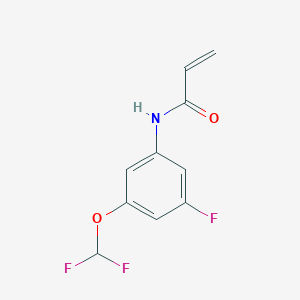 molecular formula C10H8F3NO2 B2479463 N-[3-(Difluoromethoxy)-5-fluorophenyl]prop-2-enamide CAS No. 2361655-97-0