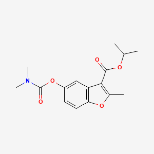 molecular formula C16H19NO5 B2479465 5-(二甲基氨基甲酰氧基)-2-甲基-1-苯并呋喃-3-甲酸丙-2-酯 CAS No. 900297-90-7