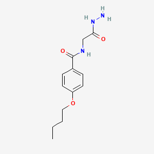 4-butoxy-N-(2-hydrazinyl-2-oxoethyl)benzamide