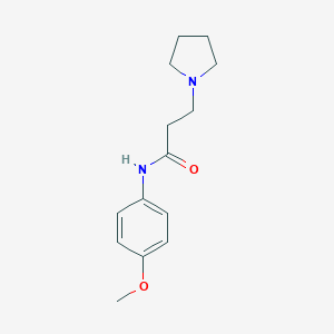 molecular formula C14H20N2O2 B247948 N-(4-methoxyphenyl)-3-(1-pyrrolidinyl)propanamide 