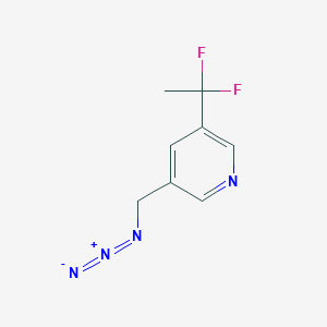 molecular formula C8H8F2N4 B2479482 3-(叠氮甲基)-5-(1,1-二氟乙基)吡啶 CAS No. 2408970-52-3