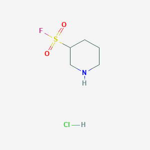 molecular formula C5H11ClFNO2S B2479485 Piperidine-3-sulfonyl fluoride hydrochloride CAS No. 2126179-10-8