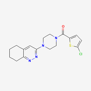 molecular formula C17H19ClN4OS B2479487 (5-Chlorothiophen-2-yl)(4-(5,6,7,8-tetrahydrocinnolin-3-yl)piperazin-1-yl)methanone CAS No. 2034371-16-7