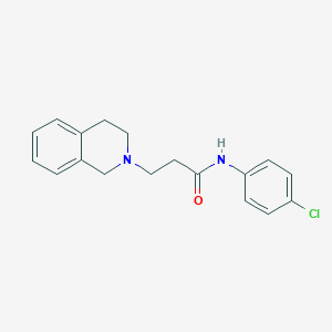 N-(4-chlorophenyl)-3-(3,4-dihydro-2(1H)-isoquinolinyl)propanamide