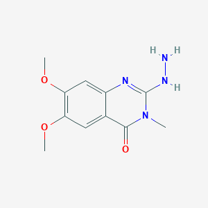 2-hydrazino-6,7-dimethoxy-3-methylquinazolin-4(3H)-one