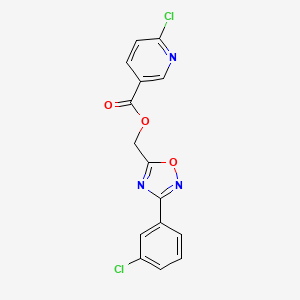 [3-(3-Chlorophenyl)-1,2,4-oxadiazol-5-yl]methyl 6-chloropyridine-3-carboxylate