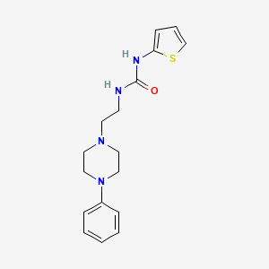 molecular formula C17H22N4OS B2479507 1-(2-(4-Phenylpiperazin-1-yl)ethyl)-3-(thiophen-2-yl)urea CAS No. 1211021-56-5