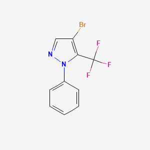 molecular formula C10H6BrF3N2 B2479508 4-溴-1-苯基-5-(三氟甲基)-1H-吡唑 CAS No. 497833-01-9