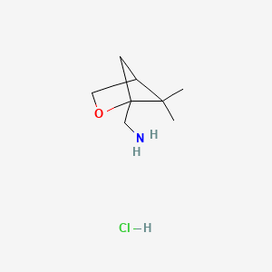 molecular formula C8H16ClNO B2479517 (5,5-二甲基-2-氧杂双环[2.1.1]己烷-1-基)甲胺；盐酸盐 CAS No. 2580185-12-0