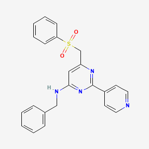 N-Benzyl-6-((phenylsulfonyl)methyl)-2-(4-pyridinyl)-4-pyrimidinamine