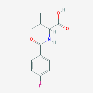 molecular formula C12H14FNO3 B2479521 2-[(4-Fluorophenyl)formamido]-3-methylbutanoic acid CAS No. 92054-21-2