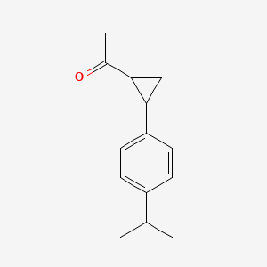 molecular formula C14H18O B2479526 1-[2-(4-Propan-2-ylphenyl)cyclopropyl]ethanone CAS No. 303986-67-6