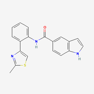 molecular formula C19H15N3OS B2479529 N-[2-(2-méthyl-1,3-thiazol-4-yl)phényl]-1H-indole-5-carboxamide CAS No. 1706053-14-6