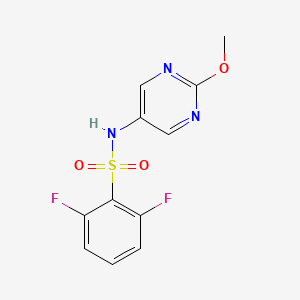 molecular formula C11H9F2N3O3S B2479531 2,6-difluoro-N-(2-methoxypyrimidin-5-yl)benzenesulfonamide CAS No. 2309605-66-9