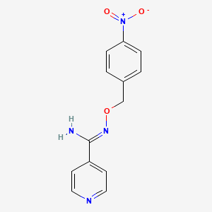 molecular formula C13H12N4O3 B2479541 N'-[(4-硝基苄基)氧基]-4-吡啶甲酰胺 CAS No. 338753-59-6