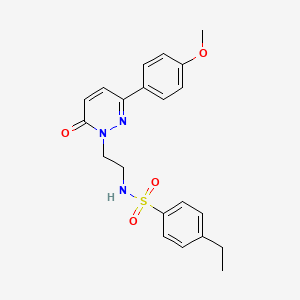 molecular formula C21H23N3O4S B2479546 4-乙基-N-(2-(3-(4-甲氧基苯基)-6-氧代吡啶-1(6H)-基)乙基)苯磺酰胺 CAS No. 921535-52-6