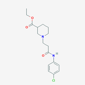 molecular formula C17H23ClN2O3 B247955 1-[2-(4-Chloro-phenylcarbamoyl)-ethyl]-piperidine-3-carboxylic acid ethyl ester 