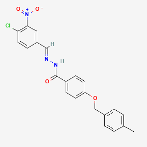 molecular formula C22H18ClN3O4 B2479558 N'-(4-Chloro-3-nitrobenzylidene)-4-((4-methylbenzyl)oxy)benzohydrazide CAS No. 320423-64-1