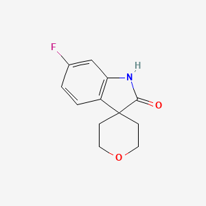 molecular formula C12H12FNO2 B2479560 6-Fluoro-1H-spiro[indole-3,4'-oxane]-2-one CAS No. 2167804-44-4