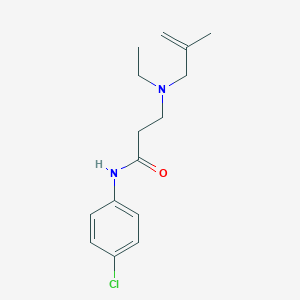 molecular formula C15H21ClN2O B247957 N-(4-chlorophenyl)-3-[ethyl(2-methyl-2-propenyl)amino]propanamide 