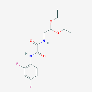molecular formula C14H18F2N2O4 B2479573 N-(2,2-diethoxyethyl)-N'-(2,4-difluorophenyl)oxamide CAS No. 898357-01-2