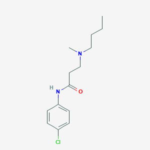 molecular formula C14H21ClN2O B247958 3-[butyl(methyl)amino]-N-(4-chlorophenyl)propanamide 