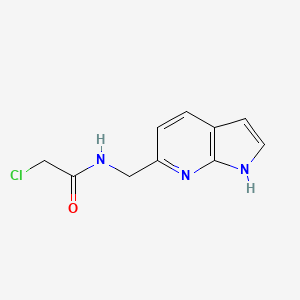 molecular formula C10H10ClN3O B2479580 2-Chloro-N-(1H-pyrrolo[2,3-b]pyridin-6-ylmethyl)acetamide CAS No. 2411241-26-2