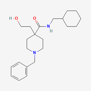 molecular formula C22H34N2O2 B2479583 1-Benzyl-N-(cyclohexylmethyl)-4-(2-hydroxyethyl)piperidine-4-carboxamide CAS No. 1215454-33-3