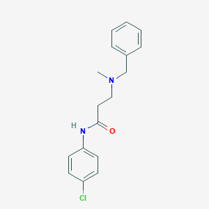 molecular formula C17H19ClN2O B247959 3-[benzyl(methyl)amino]-N-(4-chlorophenyl)propanamide 