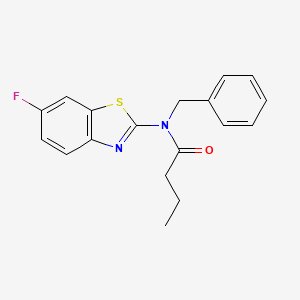 molecular formula C18H17FN2OS B2479590 N-苄基-N-(6-氟苯并[d]噻唑-2-基)丁酰胺 CAS No. 899735-02-5
