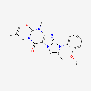molecular formula C21H23N5O3 B2479591 6-(2-Ethoxyphenyl)-4,7-dimethyl-2-(2-methylprop-2-enyl)purino[7,8-a]imidazole-1,3-dione CAS No. 878728-52-0