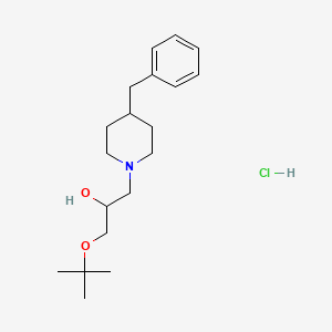 molecular formula C19H32ClNO2 B2479593 1-(4-Benzylpiperidin-1-yl)-3-(tert-butoxy)propan-2-ol hydrochloride CAS No. 1185671-54-8