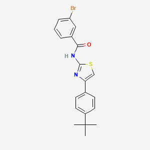 molecular formula C20H19BrN2OS B2479595 3-溴-N-[4-(4-叔丁基苯基)-1,3-噻唑-2-基]苯甲酰胺 CAS No. 392239-29-1