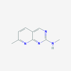 molecular formula C9H10N4 B2479601 N,7-dimethylpyrido[2,3-d]pyrimidin-2-amine CAS No. 1454682-78-0
