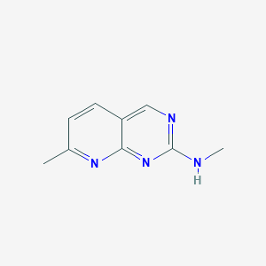 molecular formula C9H10N4 B2479601 N,7-dimetilpirido[2,3-d]pirimidin-2-amina CAS No. 1454682-78-0