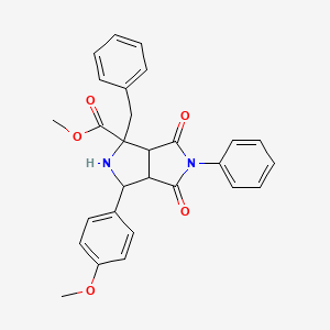 Methyl 1-benzyl-3-(4-methoxyphenyl)-4,6-dioxo-5-phenyloctahydropyrrolo[3,4-c]pyrrole-1-carboxylate