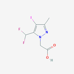 2-[5-(Difluoromethyl)-4-iodo-3-methylpyrazol-1-yl]acetic acid